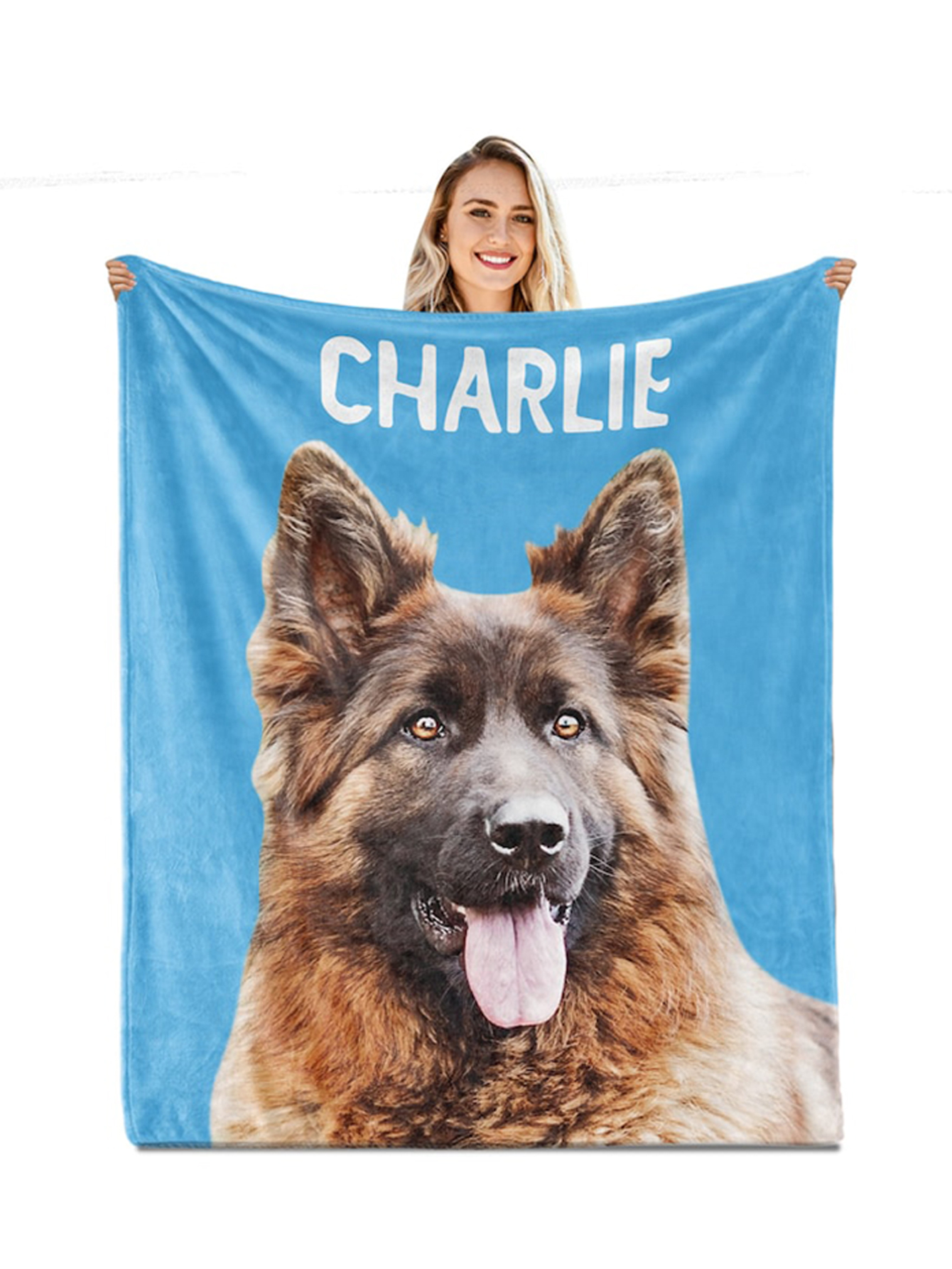 Custom Dog Photo Blanket: Personalized Pet Memorial Gift